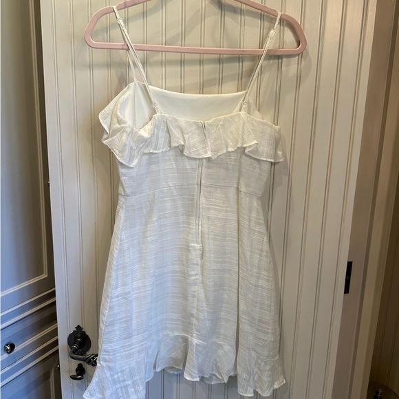 White Ruffle Mini Dress - Picture 3 of 4